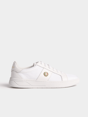 Fabiani Men's White Side Stripe Court Sneaker