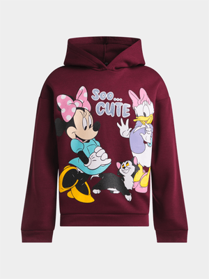 Jet Older Girls Burgundy Minnie & Daisy Hoodie