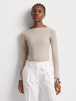 Longsleeve Boat Neck Bodysuit