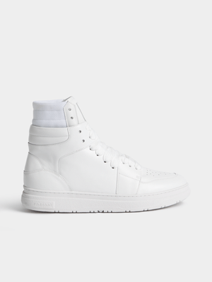 Fabiani Men's White Ultra Leather High Top