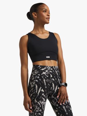 TS Womens High Impact Black Sports Bra