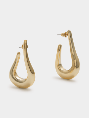 The FIX Women's Gold Tear Drop Loop Earrings