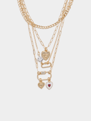 The FIX Women's Gold Double Layer Necklace