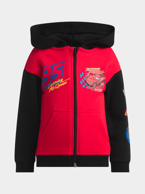 Jet Younger Boys Black/Red Cars Hoodie