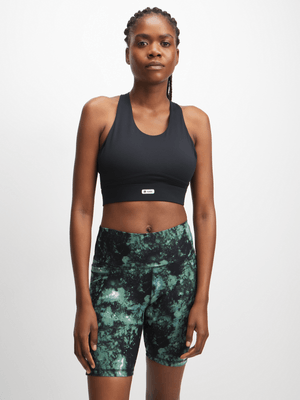 TS Womens Essential Sculpt Green Watercolour Bike Shorts