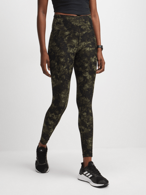 TS Womens Flex Fitness Abstract Olive Long Tights