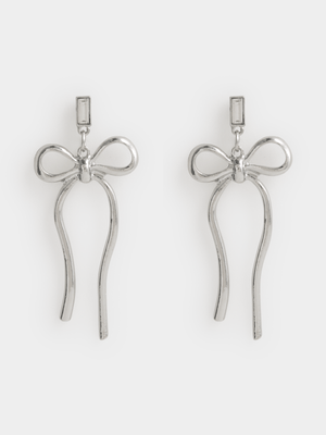 The FIX Women's Silver Bow Earrings