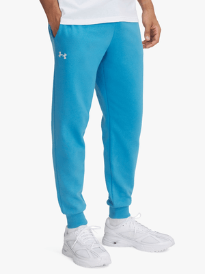 Under Armour Mens Rival Fleece Ether Blue Jogger