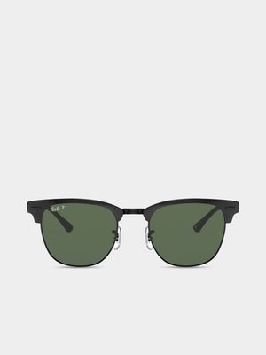 Ray-Ban Black  Clubmaster Metal Sunglasses