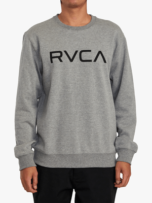 Men's Big RVCA Grey Crew Sweater