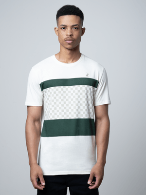 Men's Polo  Stripe Crew Neck Ss T-shirt