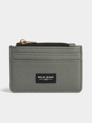 Relay Jeans Men's Canvas Grey Cardholder
