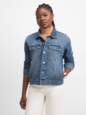 Exact Women's Medium Wash Denim Jacket