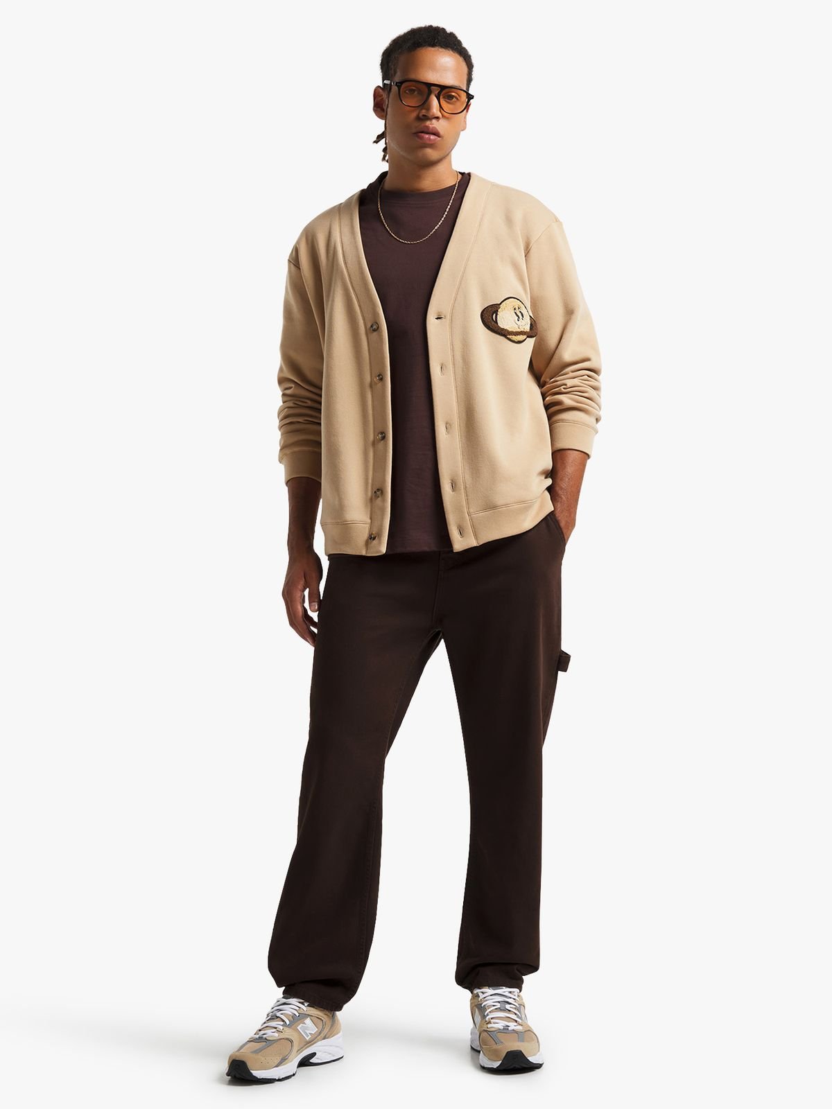 Men's Stone Preppy Cardigan - Bash.com