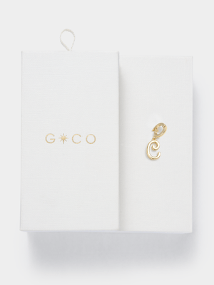 14ct Gold Plated Initial C Charm