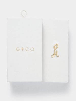14ct Gold Plated Initial H Charm