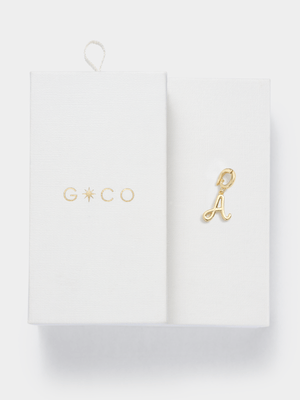 14ct Gold Plated Initial A Charm