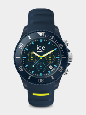 Ice Chrono Blue Lime Silicone Chronograph Watch