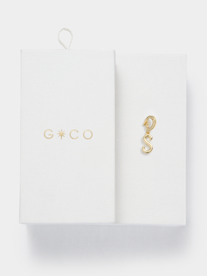 14ct Gold Plated Initial S Charm
