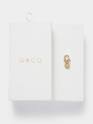 14ct Gold Plated Cubic Zirconia Taurus Charm