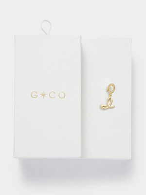 14ct Gold Plated Initial I Charm