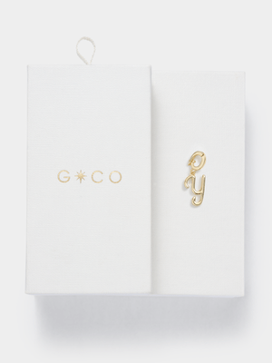 14ct Gold Plated Initial Y Charm