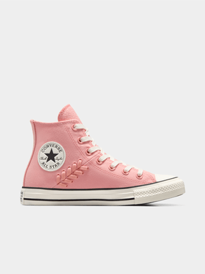 Converse Womens Chuck Taylor All Star Crafted Laces Flamingo/Egret/Black Sneakers