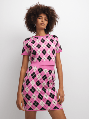 The FIX Women's Pink Co-Ord Mini Skirt