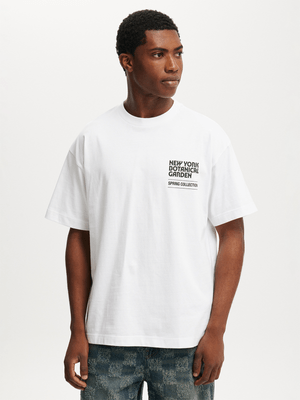 Men's Cotton On White Box Fit New York License T-Shirt