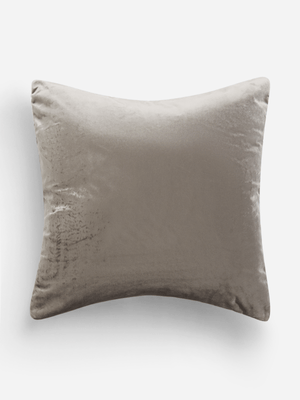 Jet Home Taupe Burnout Velvet Scatter Cushion