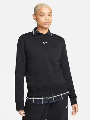 Nike Women's Nsw Phoenix Fleece Black Sweat Top
