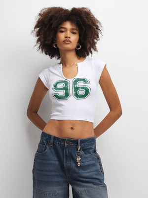 The FIX Women's White Seamless Capped Top