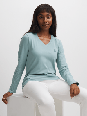Women's APX Long Sleeve Powder Blue Tee