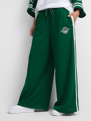 Redbat Athletics Women's Green Wide Leg Pants