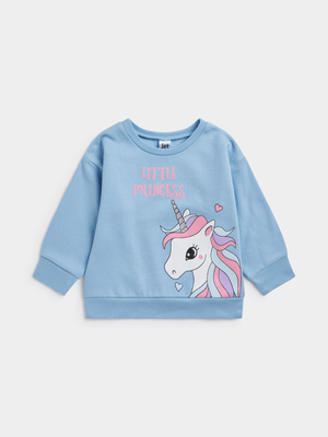 Jrt Toddler Girls Light Blue Unicorn Active Top