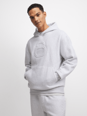 TS-ACTV8 Mens Embossed Kettle Bell Grey Hoodie