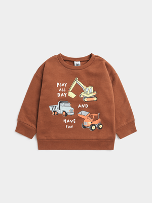 Jet Toddler Boys Brown Have Fun Active Top