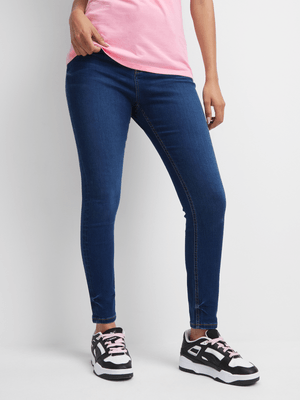 Redbat Women's Dark Wash High Rise Super Skinny Jeans