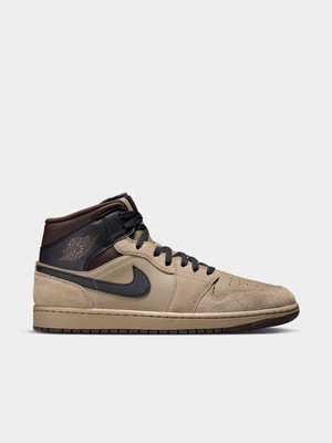 Jordan Men's 1 Mid Khaki Sneaker