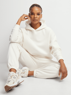TS Womens Dynamic Fleece Milk Boxy Hoodie