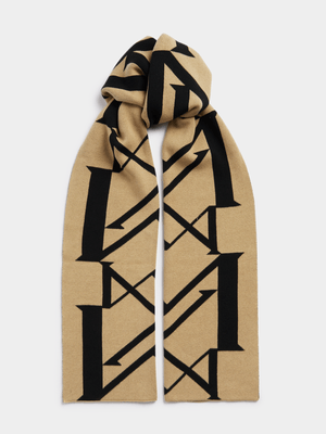 Markham Men's Monochromatic Tan/Black Scarf