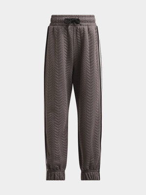 Jet Younger Boys Charcoal Textured Active Pants
