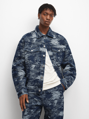 Archive Men's Blue Jacquard Denim Jacket