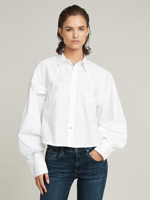 G-Star Woman's Macro Balloon White Shirt