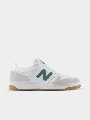 New Balance Men's BB480 White/Green Sneaker
