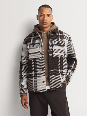 Men's Markham Tapestry Check Brown/Grey Overshirt