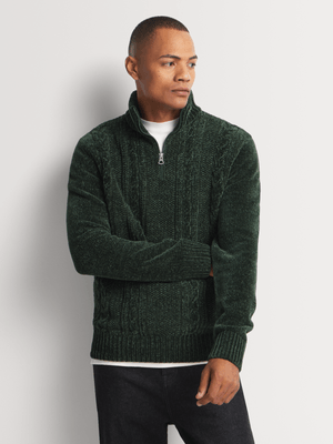 Men's Markham Chenille Quarter Zip Fatigue Knitwear