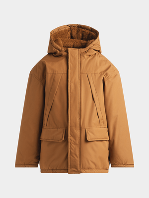 Jet Teen Boys Tan Parka Jacket