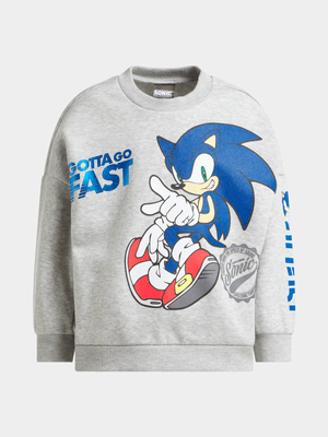 Jet Younger Boys Grey Melange Sonic Active Top