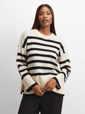 Jet Women's Cream/Black Stripe Jersey